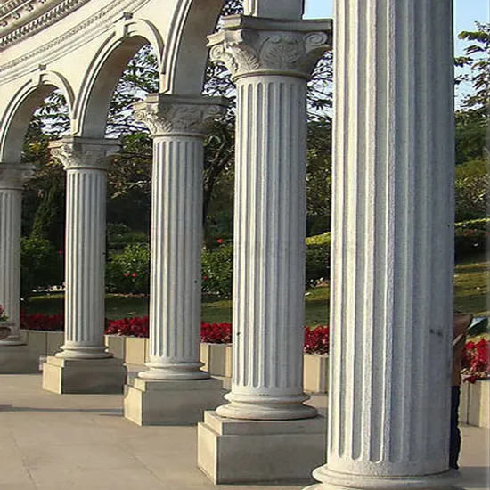 Custom Hotel Door Decor Arabescato Marble Stone Roman Pillar Building Material Natural Design Carving Column