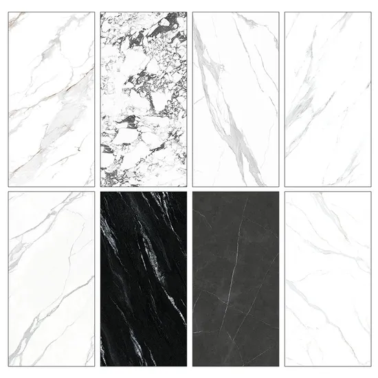 Big Porcelain Slabs Italian Design White Sintered Stone 12mm Thickness China Porcelain Slabs Supplier
