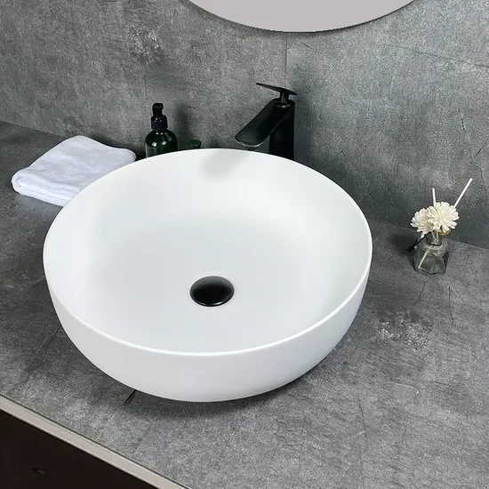 OEM Factory Above Counter Wash Basin Artificial Stone High Quality Resin Stone for Luxury Bathrooms