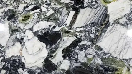 Polished Chinese Natural Ice Green Marble Stone Stairs Tread Steps