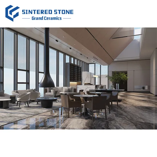 Luxury Modern 1200X2700X9mm Sintered Stone Polished Glazed Porcelain Marble Wall Tile Slab for Kitchen Living Room Landscape 