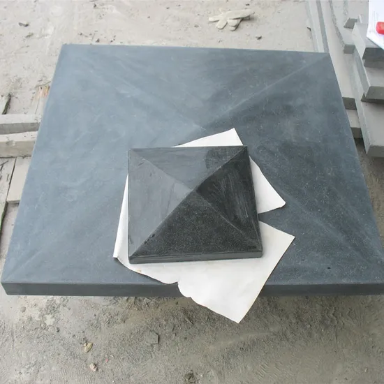 Black Granite Pyramid Wall Capping Stone for Column Caps 
