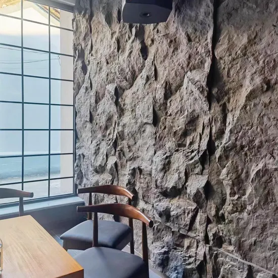 Natural Stone Tiles Polyurethane Foam Wall Panel Faux Faux Stone Pillar Panel Stone Column Wraps PU Stone 