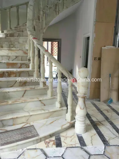 Chinese White Onxy Handrail for Step 