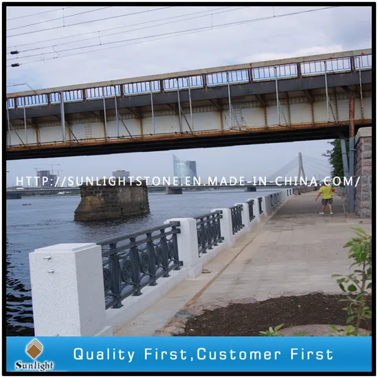 Bushhammered Surface G633 Grey Granite Stone Column for Baluster 