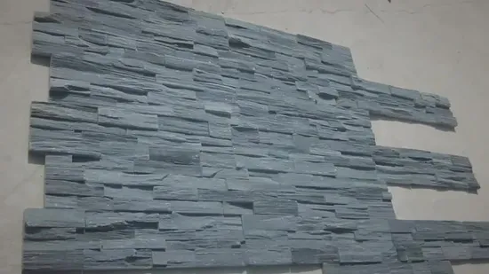 Black Stacked Stone Panel for Wall Cladding Interior and Exterior Decoration 