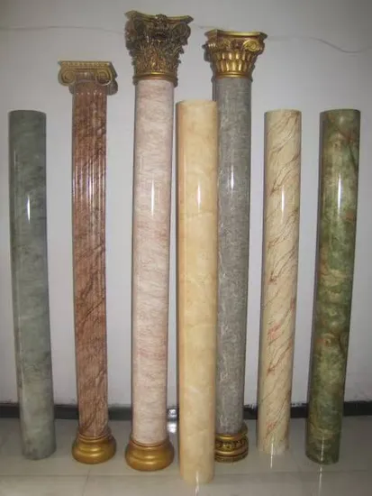 Natural Marble Stone Carved Pillars Decorative Roman Architecture Columns for Garden Home Wedding Decoration 